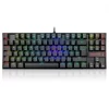 Redragon K552RGB-1 Mechanische TKL-Tastatur Mit RGB-Hintergrundbeleuchtung, Kompakt, 88 Tasten, AZERTY FR-Layout, Roter Schalter