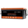 CHINS Smart 12 V 300 Ah, LiFePO4-Akku, mit Heizschutz bei niedrigen Temperaturen, eingebauter 200 A BMS, App Batterie SOC