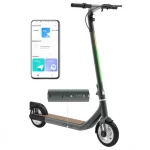 Atomi Alpha 9 Zoll Reifen faltbarer Elektroroller, 650W Motor, 10Ah Akku, 25km/h Höchstgeschwindigkeit mit App Steuerung – Grün
