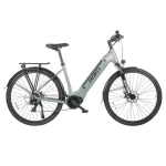 FAFREES FM9 700C*45C Reifen Durchstiegs-Elektrofahrrad, 250W Bafang Mittelmotor, 15Ah Batterie – Grün