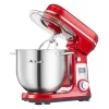 BioloMix BM601 1200 W Küchenstandmixer mit Schneebesen, Kneter, 6 l Fassungsvermögen, Edelstahlschüssel – Rot