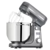 BioloMix BM601 1200 W Küchenstandmixer mit Schneebesen, Kneter, 6 l Fassungsvermögen, Edelstahlschüssel – Grau