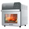 BioloMix MA528T Heißluftfritteuse mit 17000 W Doppelheizung, 15 l Fassungsvermögen, 11 Programmen, Edelstahlinnenraum
