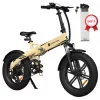 ADO A20FBeast 20*4.0 Zoll Reifen Zusammenklappbares Elektrofahrrad, 250W DC bürstenloser Motor, 36V 14.5Ah Akku – Sand