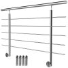 Vevor Treppengeländer Balkongeländer 150 Cm Wandmontage Edelstahl Handlauf