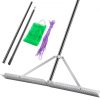 VEVOR Rasenrechen 260x90x18 cm Rasenharke aus Aluminium, Garten-Rechen mit faltbarem Rechenkopf 15 m Seil & Netzbeutel zum Entfernen von Unkraut Algen & anderen Wasserpflanzen im Pool Teich oder See