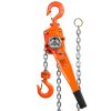 VEVOR Ratschenzug Stahl 1,5T Belastbarkeit Flaschenzug Hebezug 5,8m Hubhöhe Hebelzug Ф8x24mm Hubkettengröße Kettenzug 240N Zugkraft Strapazierfähige Doppelklinken-Bremse Ratschenkettenzug