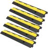 VEVOR Rampe de Protection Kabeldurchführung für Kabeldurchführungen auf Boden; PVC / Gummi, für Modulares Kabel, Traglast: 4989 kg, für Büro / Büro / Spielfelder, 101 x 24,5 x 5 cm