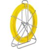 VEVOR Kabel Rodder 150 m Fiberglas ziehen 4,5T Spitze Draht Kabel 8 MM Fischband Fiberglas Kanal Rodder 210g/m Kabel Rad Edelstahl 33 cm Min. Biegung Radius Fiberglas Drahtseil mit Käfig und Ständer