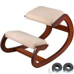 VEVOR Ergonomischer Hocker Verstellbarer Hocker Ergonomische Kissen Komfortabler Home Schreibtisch Formung und Stressabbau Ergonomischer Sessel Knie Hocker (Pekannüsse)