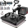VEVOR Transferpresse 8 in 1 Heißpresse Maschine 38x30cm T-shirt Presse Maschine Hitzepresse Maschine DIY Heat Press mit Digitaler LED-Temperatur- und Zeitcontroller