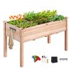 VEVOR Hochbeet Holz Pflanzkasten Frühbeet Pflanzbeet Gemüsebeet 120x58x76cm