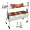 VEVOR Spanferkelgrill Lammgrill 117 cm, 41 kg Edelstahl Drehspieß 4-stufig höhenverstellbar, 50 W 2 in 1 BBQ-Rotisserie-Grill inkl. Gewürzdose & Reinigungsbürste & Griff Elektrogrill Beweglich