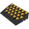 VEVOR Bordsteinrampe Auffahrrampe aus langlebigem Material T Rampe Vollgummi Eckenrundung Kabelschutz 60 x 35 x 15 cm  für Autos eignet sich für Supermärkte, Fabriken, Lagerhäuser, Schulen usw.