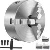 VEVOR 3 Backen Backenfutter 160 mm Durchmesser, Dreibackenfutter zwei Backensätzen, Hochpräzises Drehbankfutter, Selbst Zentrierendes Spannfutter mit Präzisions-Kegelrad, für Drehmaschine