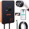 VEVOR Wallbox 7,4/11kW EV Ladestation Typ2 32A Wetterbeständige Mobiles Ladegerät Ladepistole nach Europäischem Standard Individuelle Zeitsteuerung Ladestation Ideal für Elektro- und Hybridfahrzeuge