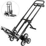 VEVOR Stahl Treppensteiger-Sackkarre 02-03 Transportrodel Treppensteiger 46 x 25,5 cm Treppensteigwagen Tragbarer Hoch 45 – 29 Zoll  Klappwagen Kapazität 460 Pfund, Handwagen mit 5+1,5 Zoll Rädern