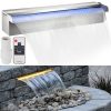 VEVOR Schwalldusche Poolfontäne LED 17,7″x4,5″x3,1″ Poolbrunnen 1,3″ Wasserfontäne 0,87″ Dekoration Gartenteich