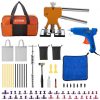 VEVOR 69 Stk. Auto Dellen Reparaturset professionell, Ausbeulwerkzeug, Hagelschaden Reparatur, Dent Repair Kit Removal Tool Dellen Repair Puller, Gleithammer Dellenheber Gummihammer Heißklebepistole