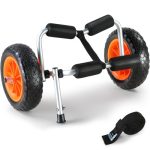 VEVOR Kajakwagen Kanuwagen faltbar aus 2mm Aluminiumlegierung  600x360x320mm bis 113kg belastbar PU-Reifen Zubehör für Bootswagen Kajak Kanu Transportwagen Trolley Surfwagen Bootstrailer Faltboot