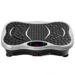 VEVOR Fitness Vibrationsplatte mit LCD Fitness Matte 3 Ebenen Massage Remote Bluetooth USB Musik Intelligente Uhr Fitness-Maschine für Zuhause und Büro Stepper Zuhause, Nützliches Zubehör Silber