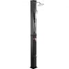 VEVOR Solardusche 40 L 217 cm schwarze Gartenduschen, mit Fußwasserhahn Pooldutschen, 51 psi Wasserdruck Außenduschen, mit 360° Duschkopf MAX. Temperatur 60 ℃ geeignet auch für Strand usw.