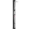 VEVOR Solarbeheizte Duschen 40 L 217 cm silberne schwarze Gartenduschen, mit Fußwasserhahn Pooldutschen, 51 psi WasserDruck Außenduschen, mit 360° Duschkopf MAX. Temperatur 60 ℃ geeignet für Strand