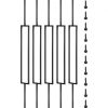 VEVOR Deck Balusters Metalldeckspindeln 10er Pack 44 Zoll Eisentreppengeländer