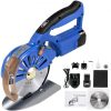 VEVOR Elektrischer Tuchschneider 100 mm Rotary Klingenstoff Schneidemaschine Fabric Rotary Cutter Kabellos für Baumwolle Wolle Leinen Leder