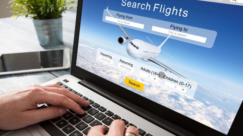 Online Shopping für Flugtickets