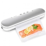 CalmDo V69 Manual Vacuum Sealer Machine Magnetic Design Keep Food Fresh – White