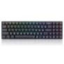 Redragon K626P-KB Ashe 78 Tasten Kabelgebundene mechanische RGB-Tastatur, ultradünn mit blauem Schalter