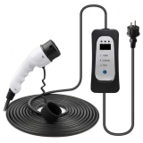 ANDAIIC EV-Ladegerät für Elektroauto Typ 2, IEC 62196, Modus 2, 8 A/10 A/13 A/16 A, Strom einstellbar, 10 m Kabel – EU
