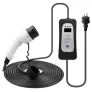 ANDAIIC EV-Ladegerät für Elektroauto Typ 2, IEC 62196, Modus 2, 8 A/10 A/13 A/16 A, Strom einstellbar, 10 m Kabel – EU
