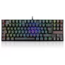 Redragon K552RGB-1 Mechanische TKL-Tastatur Mit RGB-Hintergrundbeleuchtung, Kompakt, 88 Tasten, AZERTY FR-Layout, Roter Schalter
