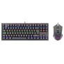 Redragon S113-KN Gaming Keyboard Mouse Combo, Rainbow Mechanical Keyboard, Deutsches QWERTZ-Layout Und RGB-Maus