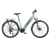 FAFREES FM9 700C*45C Reifen Durchstiegs-Elektrofahrrad, 250W Bafang Mittelmotor, 15Ah Batterie – Grün