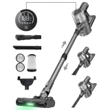 Proscenic P12 Akku-Saugstaubsauger mit 33 kPa, 1,2 l großer Staubbehälter, 60 Minuten Laufzeit, LED-Touch-Display