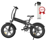ADO A20F Beast 20 * 4,0 Zoll Reifen Faltbares Elektrofahrrad, 250 W DC Brushless Motor, 25 km / h, 14.5 Ah Batterie – Schwarz