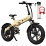 ADO A20FBeast 20*4.0 Zoll Reifen Zusammenklappbares Elektrofahrrad, 250W DC bürstenloser Motor, 36V 14.5Ah Akku – Sand