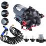 VEVOR Abwaschpumpe, 12V DC, 5,5GPM 70PSI, max. selbstansaugende Wasserpumpe, mit EPDM-Ventil, Universal-Salzwassersieb & Innen-/Außengewinde, für Wohnmobil, Marine-Deck, Yacht