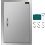 VEVOR 43x61cm Single Küche Kamintür BBQ Access Tür Edelstahl Putztür Outdoor Kitchen Door Walled Door für Außenküchen und Grillinsel