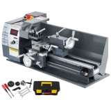 VEVOR Metalldrehmaschine 8X16 Zoll Präzisions-Minidrehmaschine mit variabler Drehzahl 50-2500 U/min 750W Metallfräsen