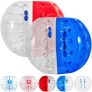VEVOR 1,5 Meter Aufblasbar Bumper Stoßball, Aufblasbar Bumper Ball durchsichtig 22 kg, Bubble Fußball blau rot PVC, Bubble Fußball Sommer im Freien Spielzeug Kinder Erwachsenen keine Pumpe