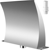 VEVOR Schwalldusche Pool Edelstahl SS304, Schwallbrause SFD300 115 X 300 mm, Wasserschwall Schwimmbad Silbrig, Wasserschwall Pool Brunnen HInterer Wassereinlass Wasserfallbrunnen Konstante Wasserfluss