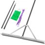 VEVOR Rasenrechen 260x90x18 cm Rasenharke aus Aluminium, Garten-Rechen mit faltbarem Rechenkopf 15 m Seil & Netzbeutel zum Entfernen von Unkraut Algen & anderen Wasserpflanzen im Pool Teich oder See