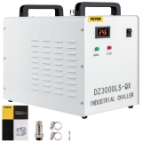 VEVOR Industrieller Wasserkühler CW-3000AG CO2 Laser Rohrkühler 9 L Wasserkühler 50 W 220 V zum Kühlen von CO2-Glaslaserröhre 10L / Min
