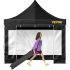 VEVOR Pavillon faltbar 3x3m Faltpavillon 240g PVC-beschichtetes Polyester Pop-Up-Pavillon 1,95-2,13m Einstellbar Partyzelt Festzelt Strandzelt Blau für Hochzeiten oder andere kommerzielle Aktivitäten