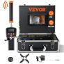 VEVOR 7″ Rohrkamera 40m Industrie Inspektionskamera 1000TVL Endoskop Kanalkamera 16GB SD-Karte 512Hz Ortungsgerät 480P Farbmonitor DVR 4500mAh Lithium Akku 6 Std. Dauerbetrieb inkl. Transportkoffer