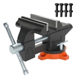 VEVOR Schraubstock Amboss 240° drehbar 1,5-4,5cm Spannweite Werkbankschraubstock